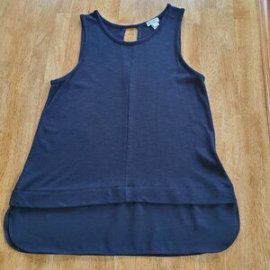 J.Crew pretty tank top dressy keyhole back faux second layer on bottom size xs